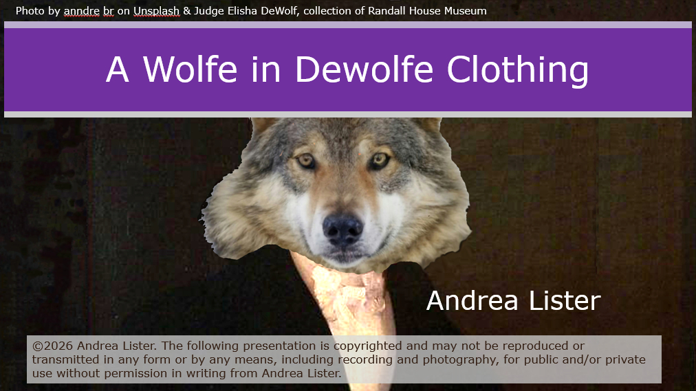 Wolf in Dewolfe clothing title slide